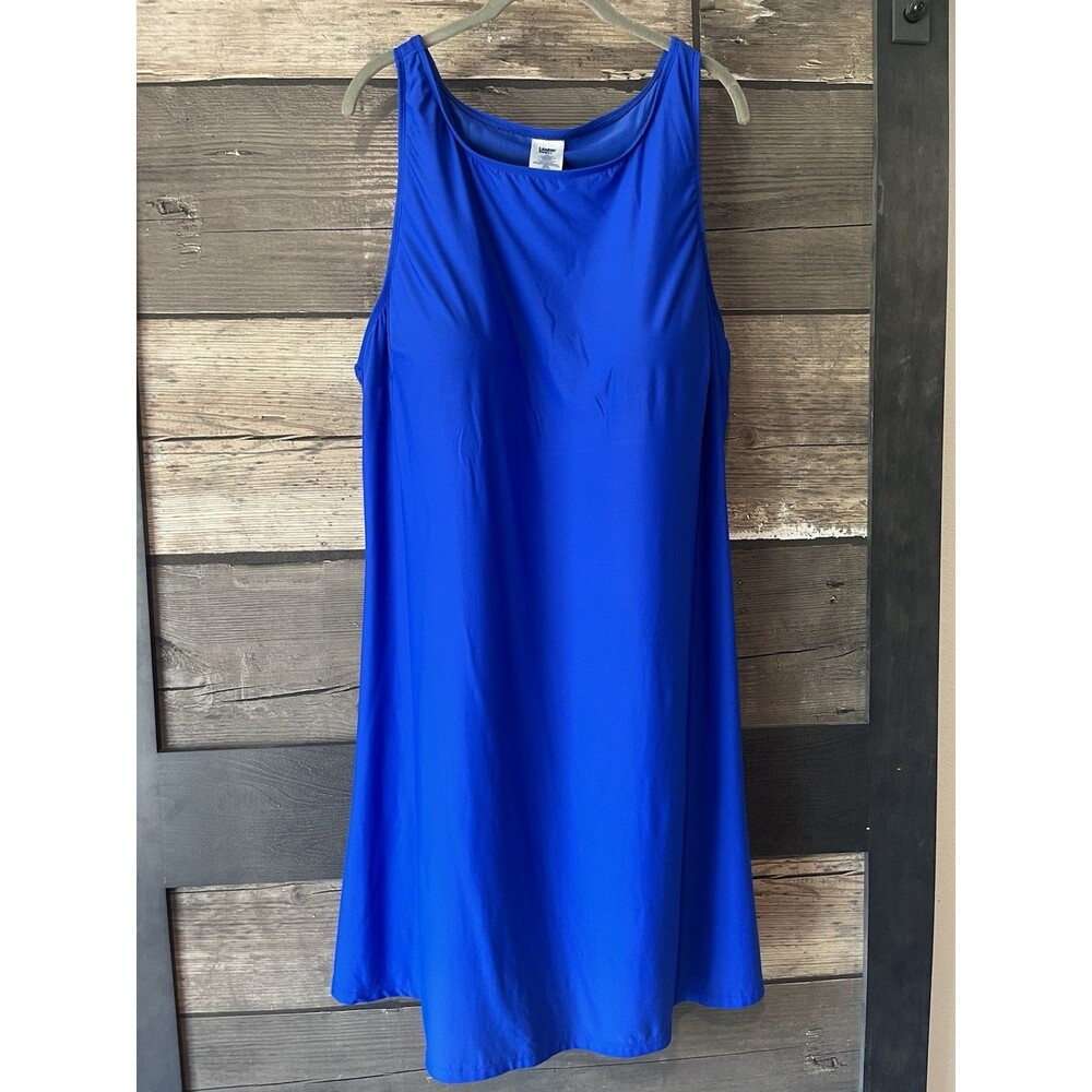 Womens Lands End Swim Dress 24W 3X Lot of 2 Racerback Black Blue EUC